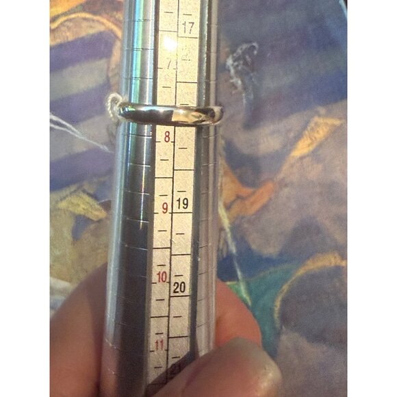 Romantic Double Heart Red Stone & Sterling Silver 7.5 Ring - Picture 5 of 5